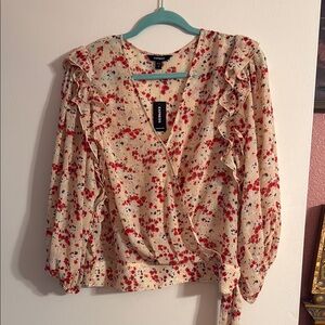 Sheer Floral Blouse